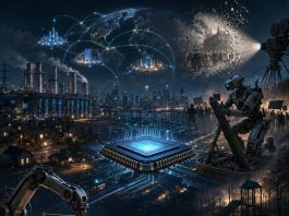Haftanın Yapay Zekâ Haberleri: Robotlar, Çipler ve Yeni Güç Mücadelesi Haftanın yapay zekâ haberlerini temsil eden robotlar, çipler ve veri merkezi görseli
