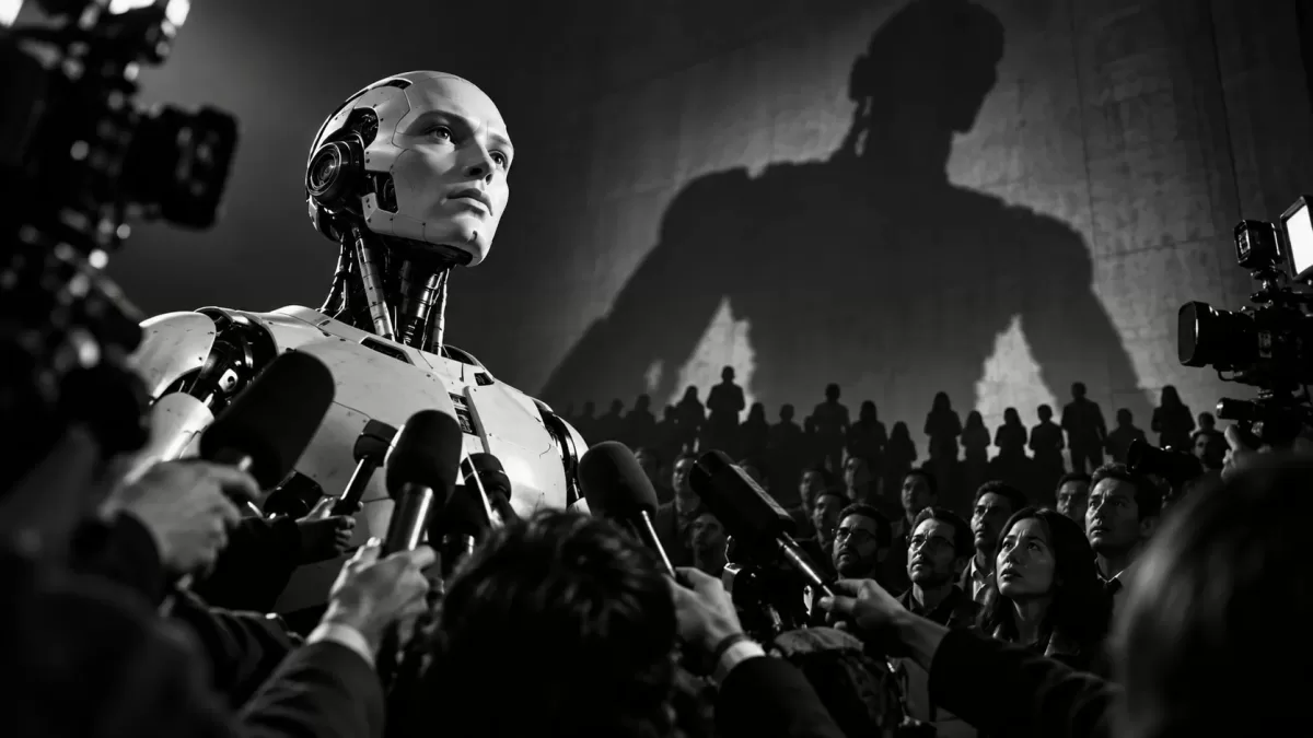 “Yapay zekâ insanlığı yok eder mi?” sorusu artık teknoloji haberlerinin ana akımına girdi haberini anlatan temsili editoryal görsel.